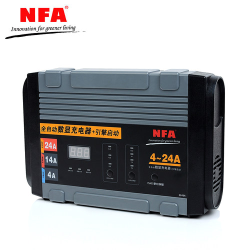 NFA纽福克斯汽车电瓶充电器12V车用大功率24A智能修复6848N充电机 - 图0