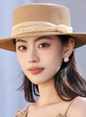轻奢高级感草帽女士夏季新款遮阳