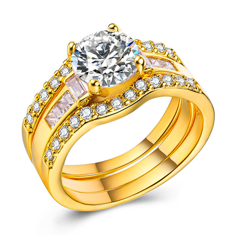 925银18k金组合锆石戒指 tsangkai曾家银戒指/指环