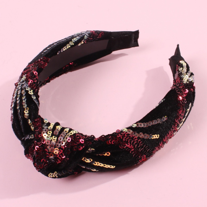 抖音新款手工亮片编织流行秋冬发箍 tsangkai曾家银发饰