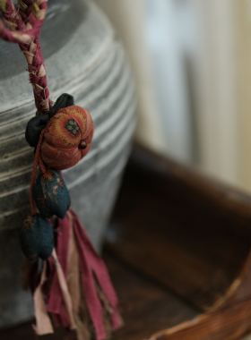 布男女通用项链挂件配饰手工编织