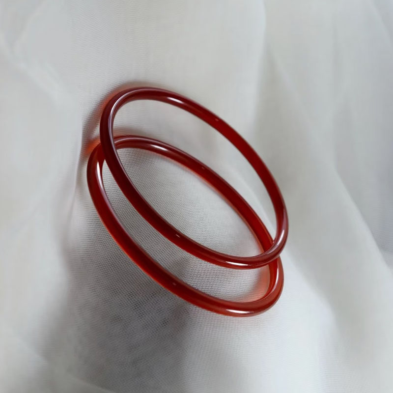 网红款红4mm玛瑙玉髓叮当镯细圆条荔枝冻闺蜜少女汉服配饰百搭镯,淘宝优惠券,粉丝福利购,淘宝优惠卷