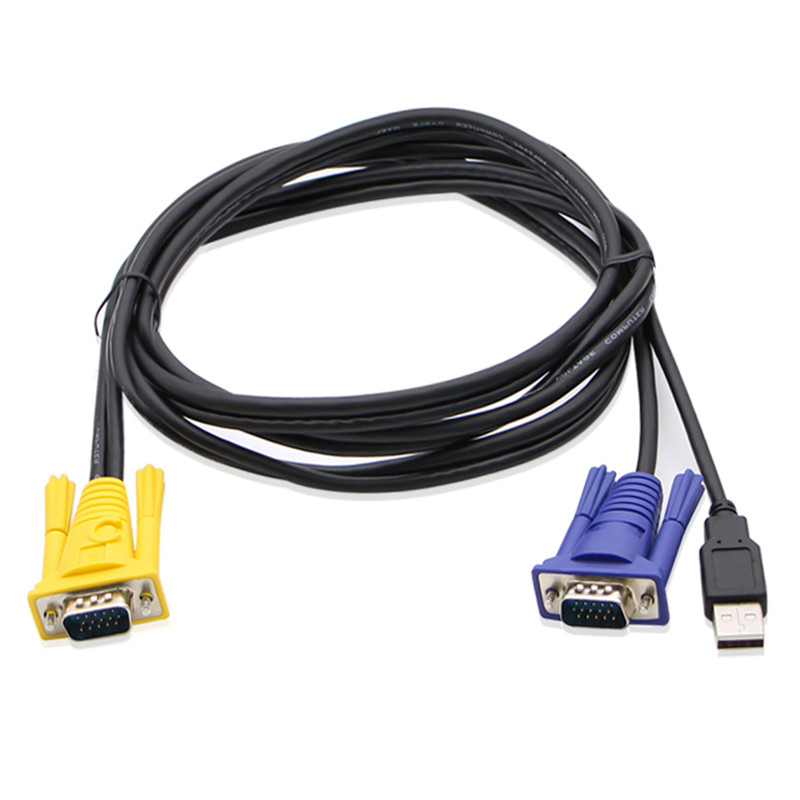 SZHY-LINK USB VGA KVM切换器连接线VGA KVM切换器高清视频转换线 - 图2