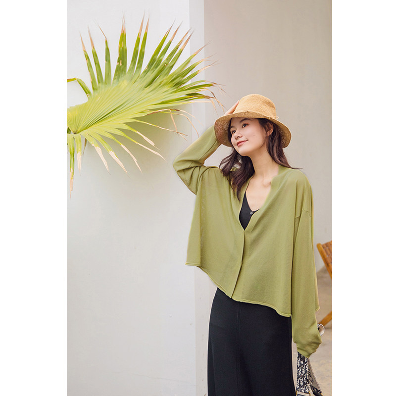 夏季外搭披肩外套防晒衫针织针织衫 畅彩毛针织衫