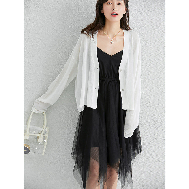 夏季外搭披肩外套防晒衫针织针织衫 畅彩毛针织衫