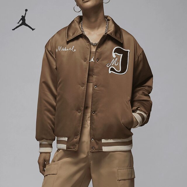 Jingjing ແທ້ Nike ຜູ້ຊາຍແລະແມ່ຍິງກິລາບາດເຈັບແລະ jacket ຝ້າຍ retro Fv7138