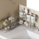 Stainless steel double-layer storage rack bathroom countertop drain rack bathroom skin care products kitchen seasoning water cup storage basket