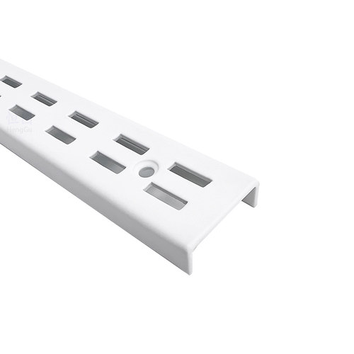 【鑫固】白色烤漆AA柱黑色加厚U槽服装上墙轨道立条置物架展示柱 - 图3