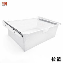 Metal Cloakroom Accessories Wardrobe Pull Basket Clothing Containing Basket Drawer web basket Stretch Dense Mesh Basket Storage Basket