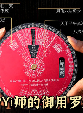 专利3.0版十二经络灵龟八法与子午流注盘 大字体中医针灸穴位盘