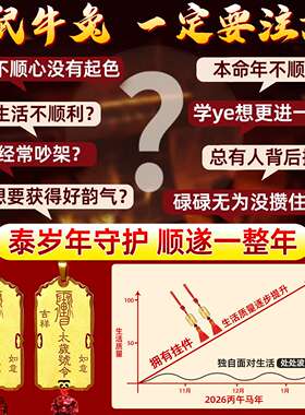 太岁方位挂件2026年丙午马年本命年马鼠牛兔生肖吉祥物挂饰吊坠