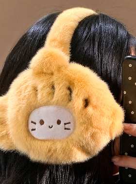 猫咪半指翻盖毛绒触屏保暖手套