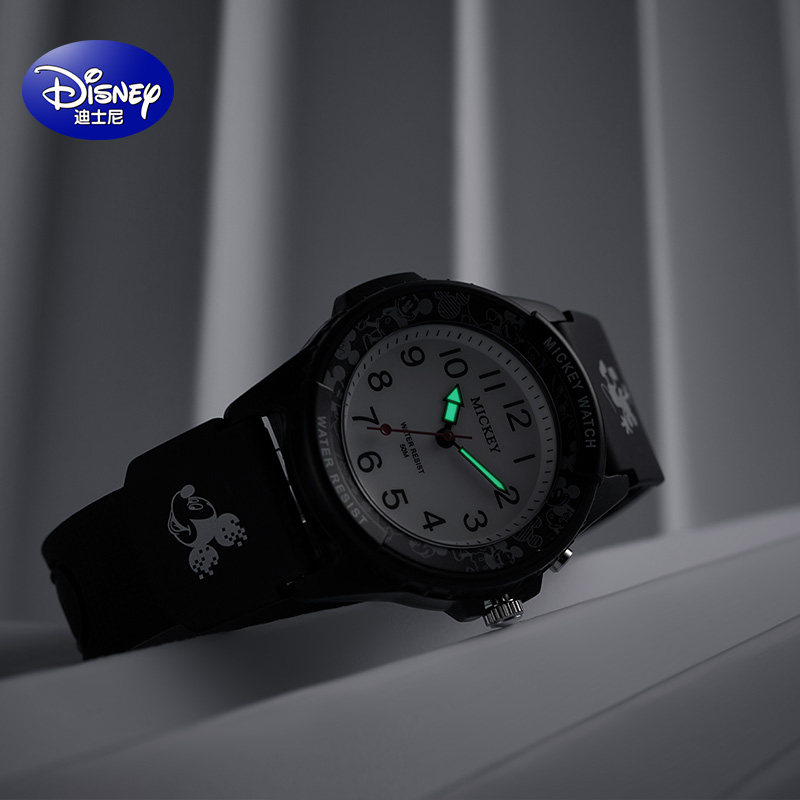 迪士尼女孩指针式防水夜光女石英表 童赞手表国产腕表