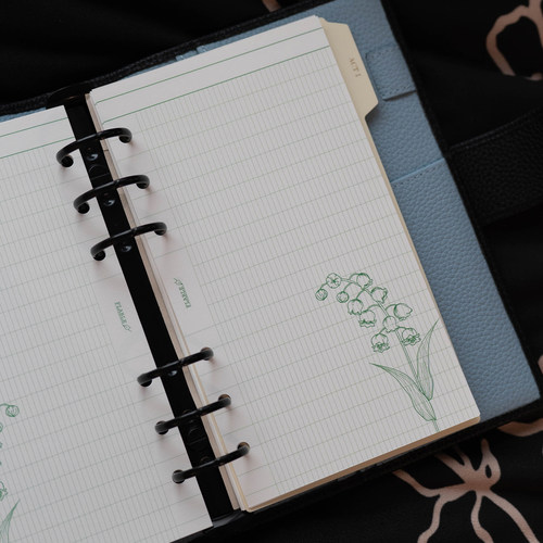 A6p A7 A6s A6fc｜铃兰法文格 横线 基础摘抄手帐打底活页替芯 - 图0