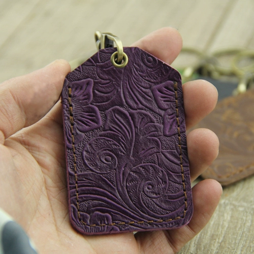 Ретро чехол для проездного и картхолдер ручной работы, кожаный брелок, защитный чехол, воловья кожа