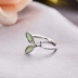 Hàn Quốc ins gió đơn giản lá opal mở vòng đeo tay vòng tay lá vòng cổ vòng sinh viên - Nhẫn Nhẫn
