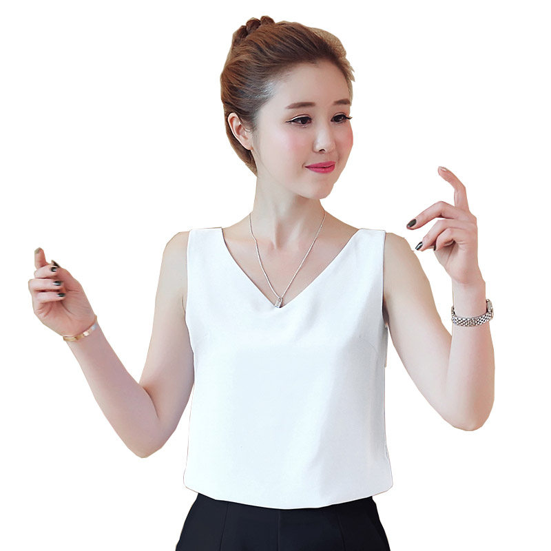 内搭女宽松雪纺外穿无袖简约的西服 怡情姿背心吊带