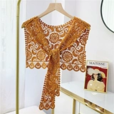 Накидка, фальшивый воротник, кружевная подходит с юбкой, летний универсальный шарф, защита от солнца, с защитой шеи