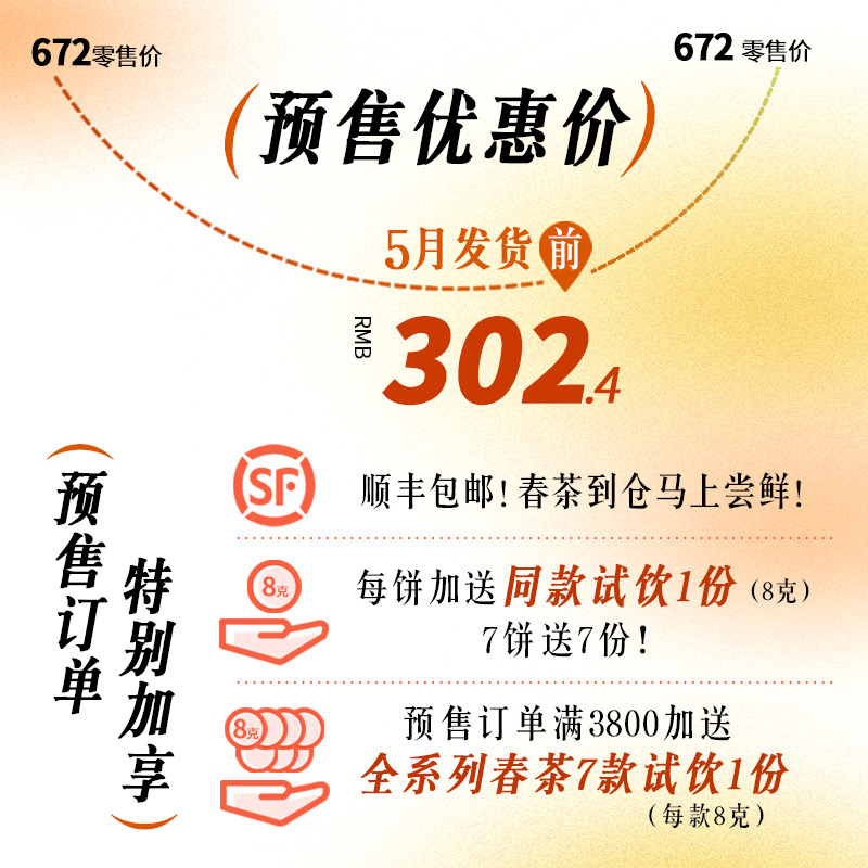 预售】岁月知味2024年头春易武麻黑蜜境大树云南普洱生茶叶饼春茶-图0