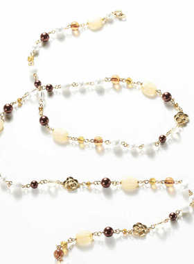 【言选好物】FOR DAYS 新款山茶花系列茶色长款项链