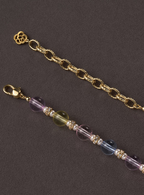 FOR DAYS 新款山茶花系列茶蕊粉露长款项链+耳环