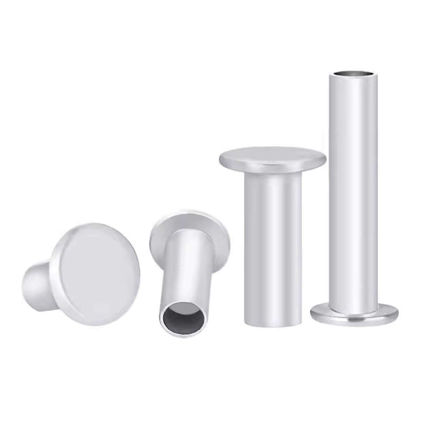 镀锌扁平头半空心铆钉GB875铁镀锌平头空心铆钉M3M4M5M6铆钉批发 - 图1