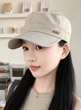 夏季薄款女款显脸小鸭舌帽可调