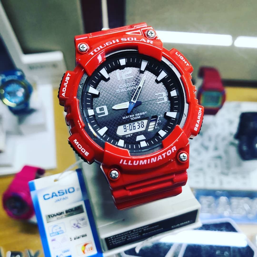 卡西欧手表男casio AQ-S810W正品限量学生太阳能运动防水电子表-图0