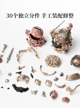 琢匠赵公明武财神铜摆件手工礼物