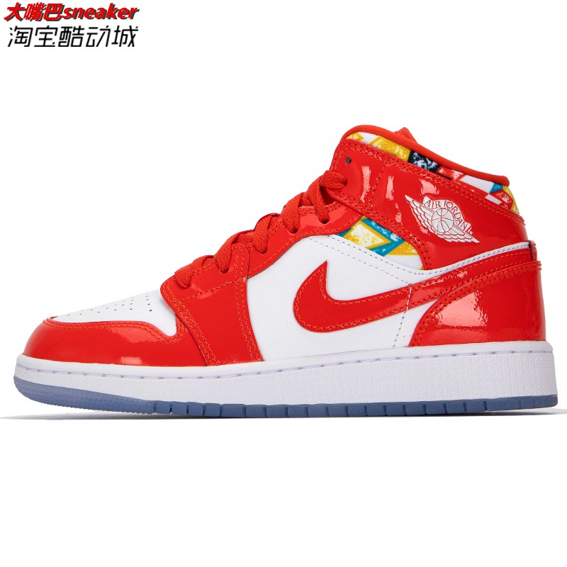 正品耐克Nike Air Jordan 1 Mid中帮复古休闲AJ运动鞋DC7248-600-图3