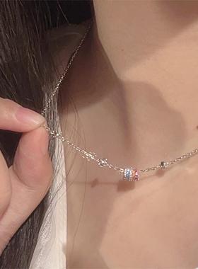 楚噢CHUO纯银S925彩虹项链气质