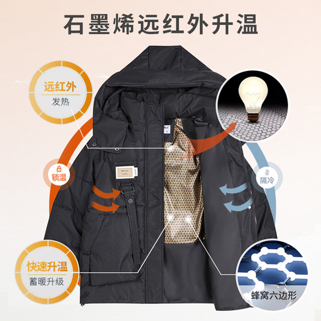 Graphene Technology Black Gold Lip Cloth Removable Hat Jacket