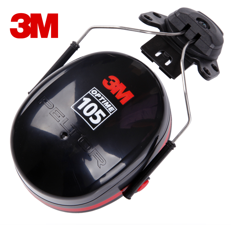 3M H10P3E挂安全帽式耳罩防噪音专用隔音建筑工地工厂防护耳罩-图1