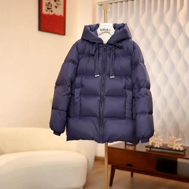 【9701】国标90白鸭绒加绒加厚连帽高级简约大气保暖女款羽绒服