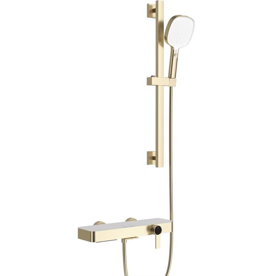 全铜不锈钢壳简易分体无顶喷套装钢琴按键冷热银色置物花洒混水阀,淘宝优惠券,粉丝福利购,淘宝优惠卷