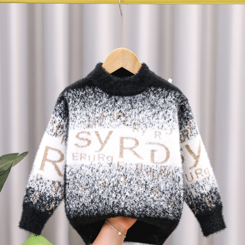 男童水貂绒毛衣2025秋冬新款中大童套头线衣儿童针织衫男孩毛衣潮,淘宝优惠券,粉丝福利购,淘宝优惠卷