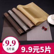 Heat Insulation Mat Table Mat Western Dining Mat Nordic Anti-Burn Mat Bowl Mat PVC Heat Insulation Waterproof Dinner Plate Cushion Home Cup Mat