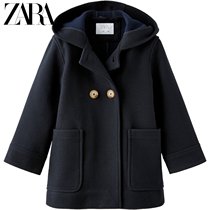 ZARA autumn winter new children dress girl double row button fabric thick coat 8491701401