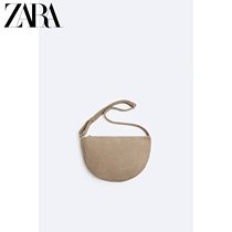 ZARA2023 Winter New Pint Mens Bag Light Core Suede Saddle Bag Diagonal Satchel 3612320102