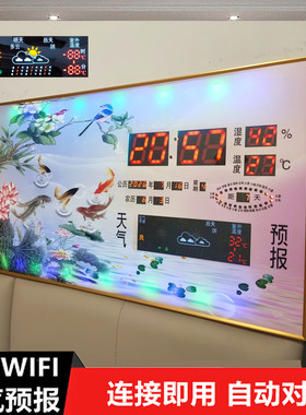 北极星智能天气预报自动万年历钟
