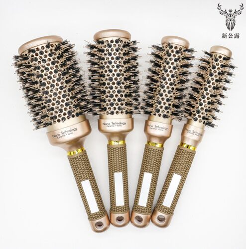 round Hair Brush Hair Roller Comb Curling Styling Hairbrush - 图0