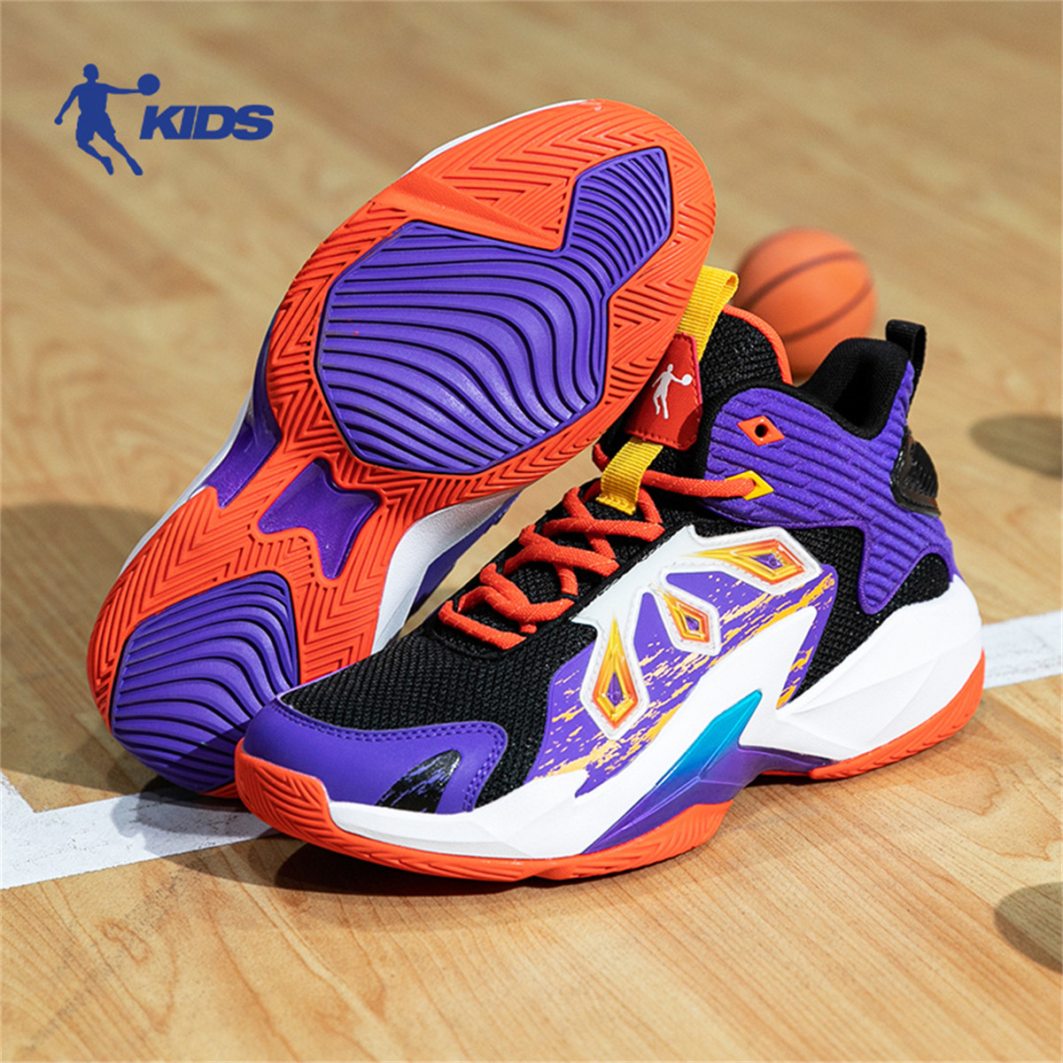 中国乔丹童鞋儿童篮球鞋2024秋季新款中大童防滑减震学生运动鞋男,淘宝优惠券,粉丝福利购,淘宝优惠卷