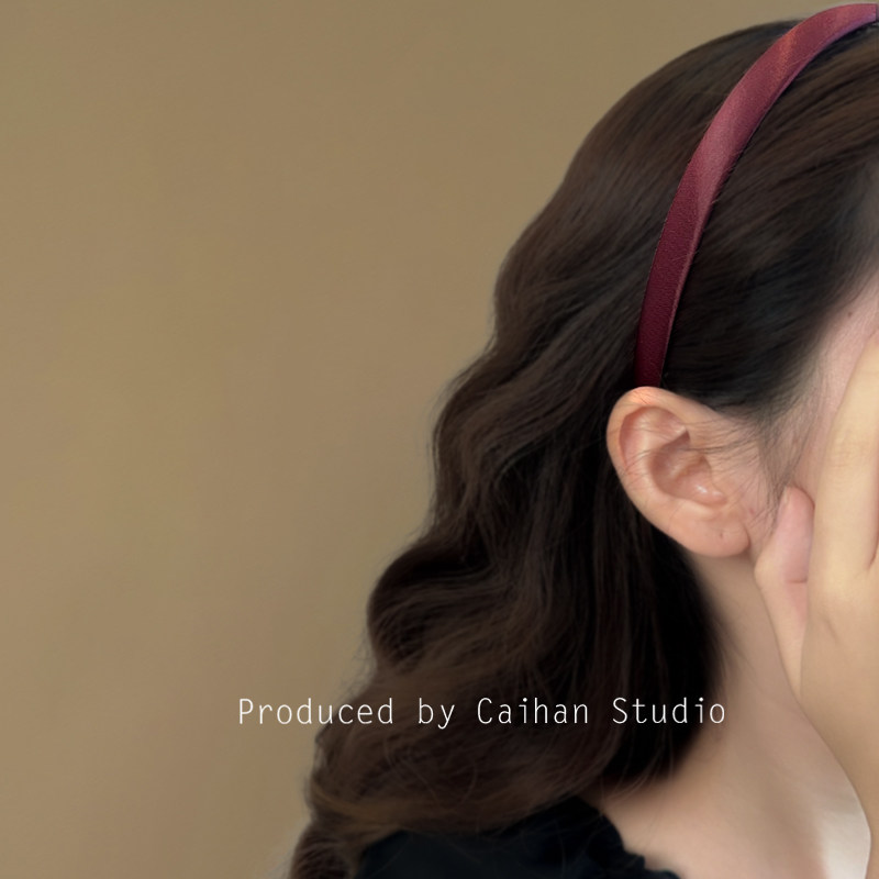 幽蓝湖泊~复古亮面绸缎发箍女高级感高颅顶外出百搭气质旅行发夹,淘宝优惠券,粉丝福利购,淘宝优惠卷