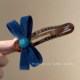 Côte d'Azur~Velvet bow duckbill clip