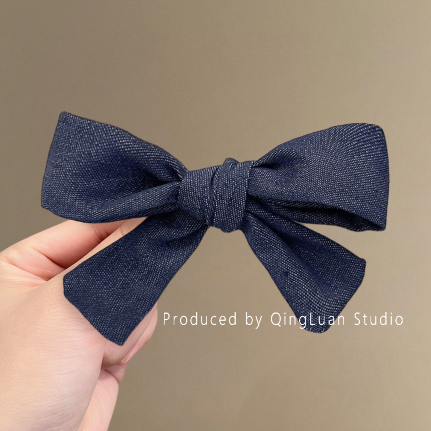 高街时髦感~牛仔蓝蝴蝶结发夹女后脑勺韩系气质ins鸭嘴夹旅行发卡,淘宝优惠券,粉丝福利购,淘宝优惠卷