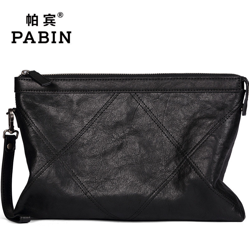 帕宾男真皮大容量信封包手抓包 帕宾男士包袋
