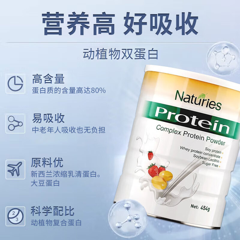新西兰原装进口奈氏力斯高蛋白质粉中老年免疫力术后营养恢复补品,淘宝优惠券,粉丝福利购,淘宝优惠卷