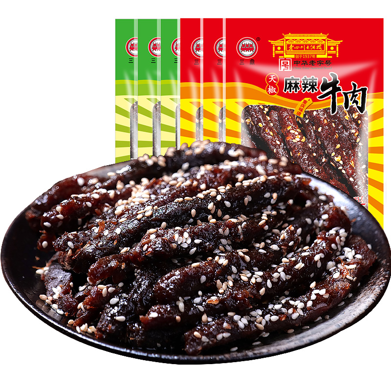 三鼎 麻辣牛肉60g*6袋 老四川大酒楼 重庆特产麻辣四川零食小吃 - 图3