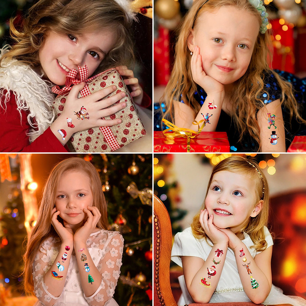 圣诞节礼物儿童脸贴圣诞妆容贴学生奖励贴纸创意奖品幼儿园小礼品