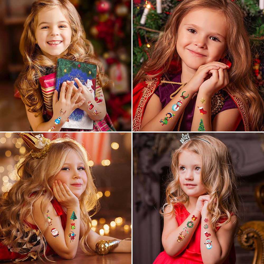 圣诞节礼物儿童脸贴圣诞妆容贴学生奖励贴纸创意奖品幼儿园小礼品